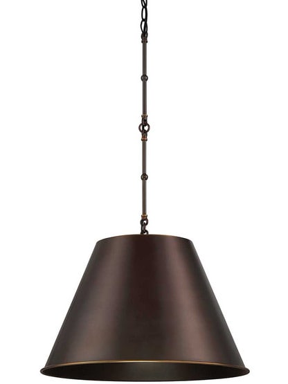 Alden 1 Light Pendant in Old Bronze.